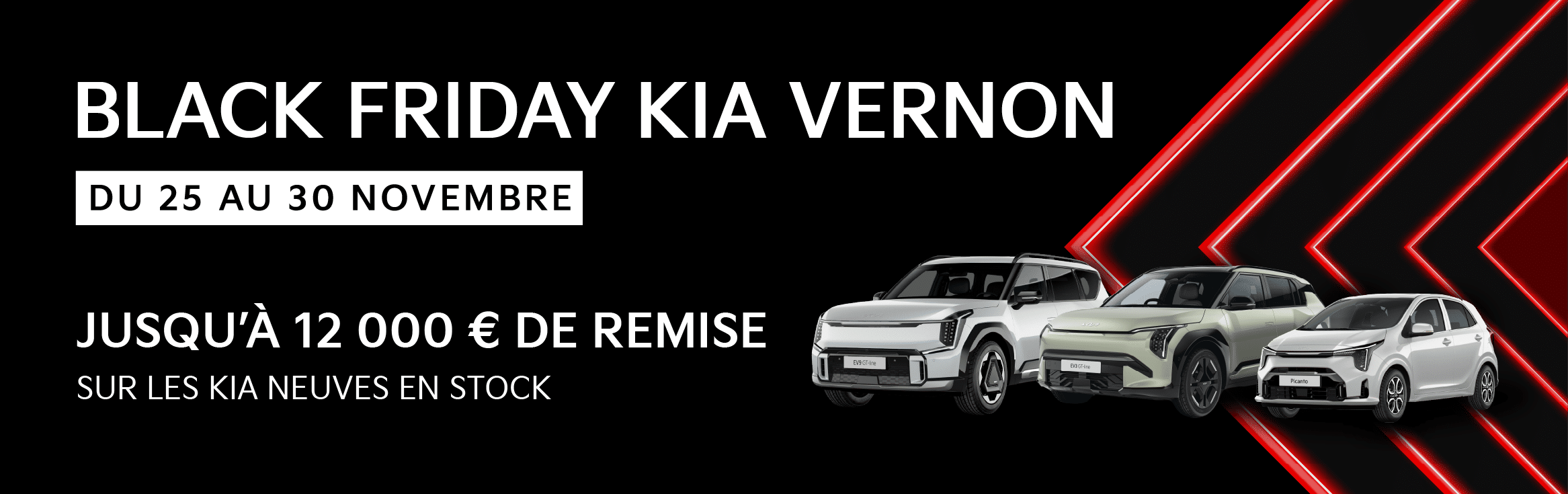 BLACK FRIDAY WEEK KIA : Profitez de remises jusqu’à 12 000 € chez Kia Vernon !